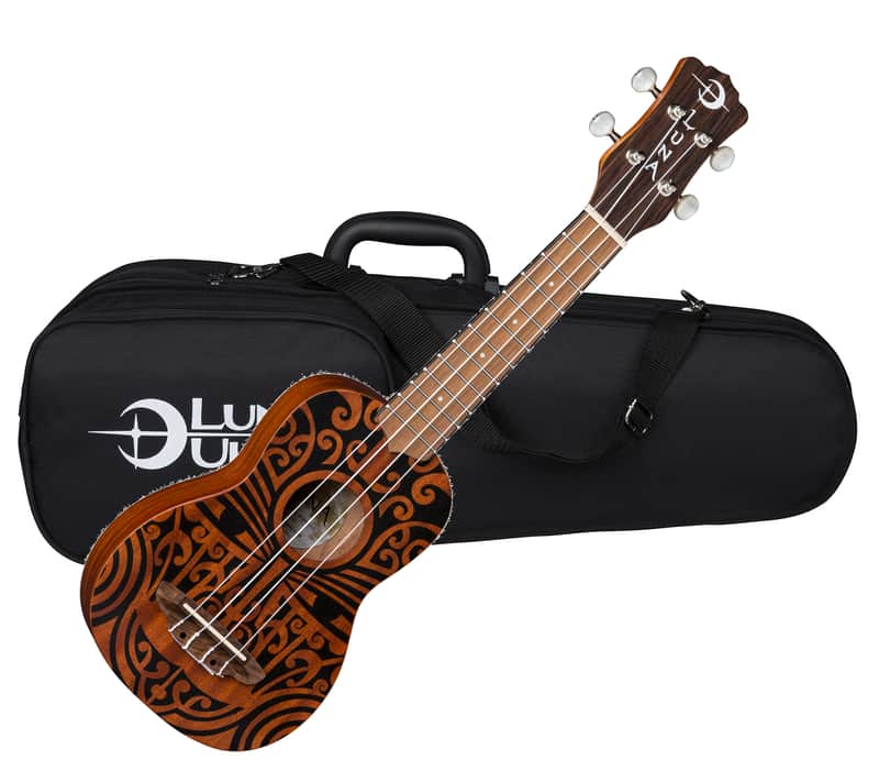 LUNA Tribal Soprano Mahogany UKULELE uke NEW w/ Light Case image 1