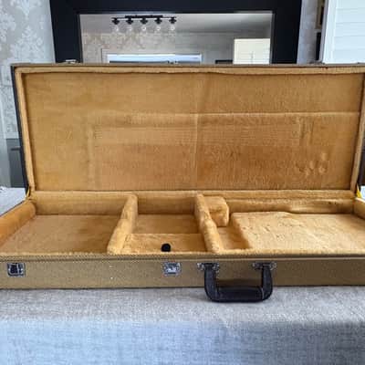 1999 Danelectro Tweed Hardshell Case + Key Yellow Plush Interior Out of Production Fits U1 / U2 / U3 / DC Models & More image 18