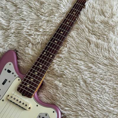 1965 Fender Jaguar Burgundy Mist Electric Guitar image 7