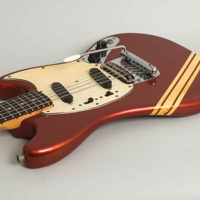 Fender Competition Mustang Solid Body Electric Guitar (1971), ser. #328976, original grey hard shell case. image 7