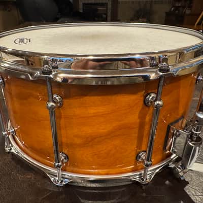 Pork Pie USA Custom 7x14 Bubinga / Cherry Snare image 2