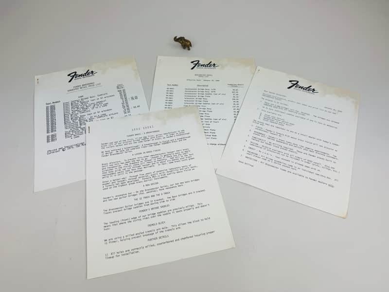 Fender Brassmaster Dealer Paper Set 1980 image 1