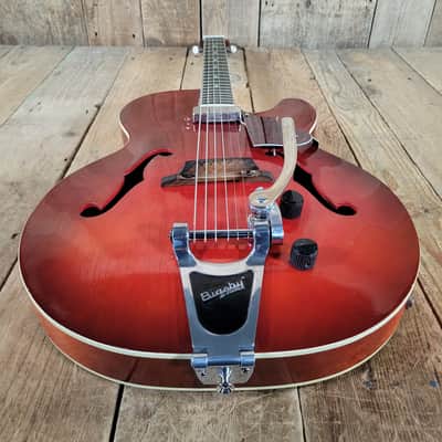 Harmony Rocket H53 1959-1965 with Bigsby with Floating Jazz Pickup - Nickel - Red image 7