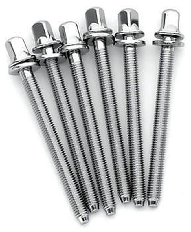 DW Chrome Tension Rods for Snare Drum M5-.8 X 2.25 in (6pk) image 1