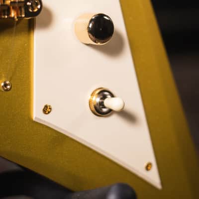 ESP LTD KH-V Kirk Hammett Signature Electric Guitar - Metallic Gold with Hardshell Case image 13