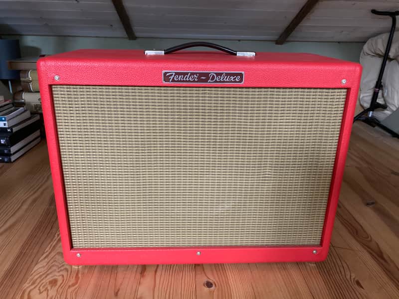 Fender Hot Rod Deluxe 112 Enclosure 80-Watt 1x12" Guitar Speaker Cabinet 2008 - 2009 - Texas Red image 1