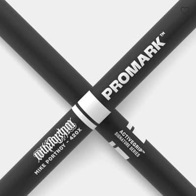 Pro-Mark Mike Portnoy ActiveGrip Hickory Oval Wood Tip Drumsticks Black *BRAND NEW* image 5