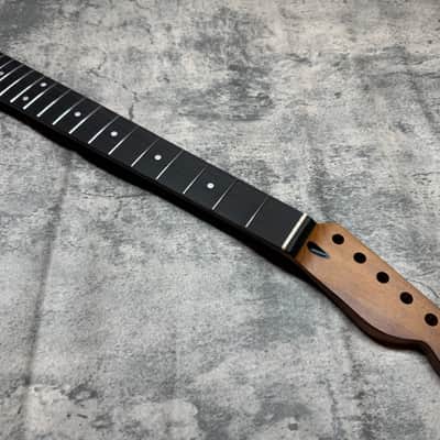 BMC Guitar Neck Tele® Telecaster® 22 Fret Roasted Flame Maple With Rosewood Fingerboard Nitro Lacquer Rounded Fret Ends 9.5 Radius Stainless Steel Frets. (TN102) image 1