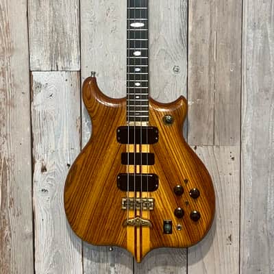 1979 Alembic Series 1, 4 String Bass, Stunning Natural Zebra Wood, LED Fret Lights, Very Nice Bass ! image 2