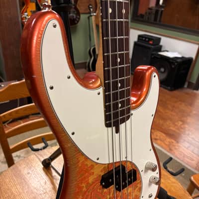 Berly Guitars P Style Bass Pink Paisley Authorized Dealer image 5