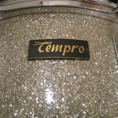 Tempro Vintage 14 X 5 Snare Drum, Silver Sparkle, Made In Japan - Excellent! image 2