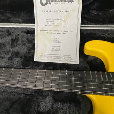 NEW ! Charvel USA Custom Shop Limited Edition San Dimas HS - Yellow Pearl Finish - Authorized Dealer - G07165 image 14