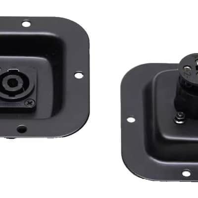 (2) Two Jack Plates w/ Neutrik NL4MP-ST Dual SpeakON w/ 4 Pole Screw Terminals image 1