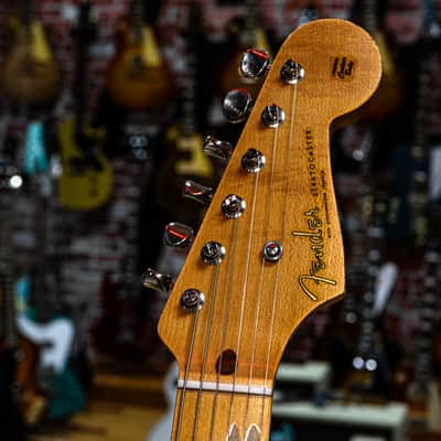Fender CS 70th Anniversary 1954 Strat Relic 1-P QMN SFA Limited Fat 2025 - Super-Faded Aged Surf Green image 6