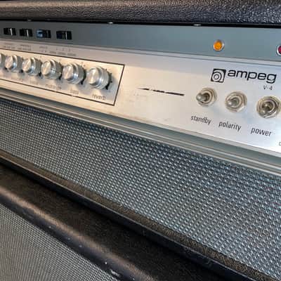 Ampeg V-4 100-Watt Guitar Head with Reverb 1970 - 1980 - Black image 2