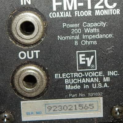 Ｅlectro-Vice FM-12Cスタジオモニター ＠大幅値下げ! Electro-Voice FM-12C vintage floor monitors set of 2 by request in