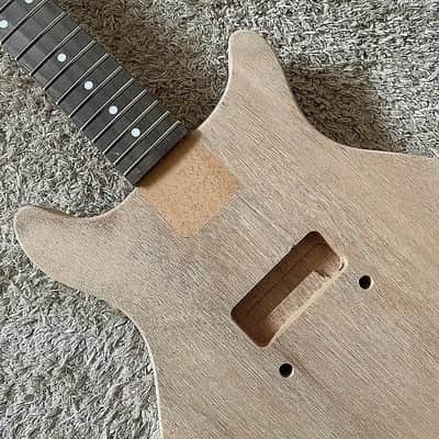 Mahogany Wood Guitar Double Cutaway Body with Mahogany Wood Neck, Rosewood Fingerboard image 3