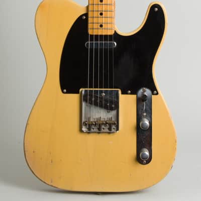Fender Telecaster Solid Body Electric Guitar (1952), ser. #0691, original brown hard shell case. image 3