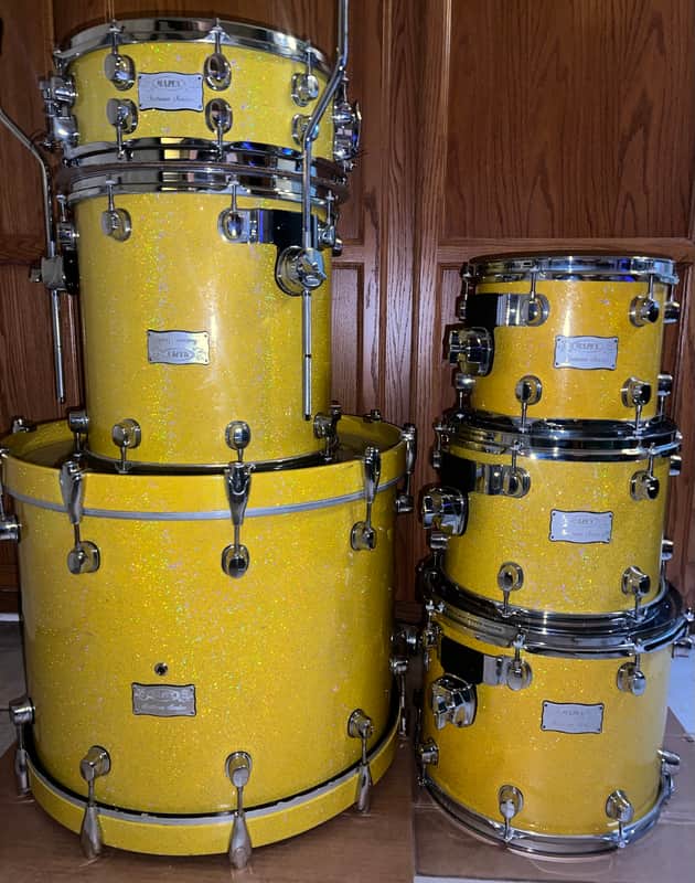 Mapex Saturn III Laser Canary Drums image 1