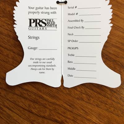 PAUL REED SMITH PRS BLANK EAGLE HANG TAG image 3