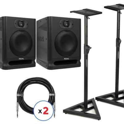 Focal Alpha 65 Evo 6.5 inch Powered Studio Monitor Pair with Stands and Cables image 2