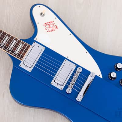 2001 Gibson Limited Edition Firebird V Reverse Body Sapphire Blue w/ Banjo Tuners, Case & Tags, Yamano image 9