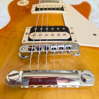 Gibson Les Paul Traditional Plain Top Zebra 2016 Lemon Burst image 6