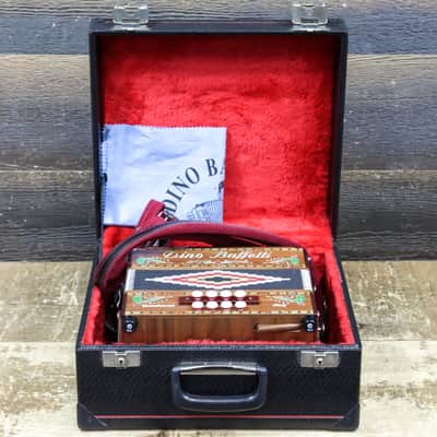 Dino Baffetti 85 LN Eight Bass Series 21-Button Walnut Diatonic Accordion w/Case image 9