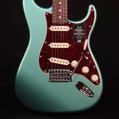 Fender American Pro Classic Stratocaster, Rosewood FB, Faded Sherwood Green Metallic image 1