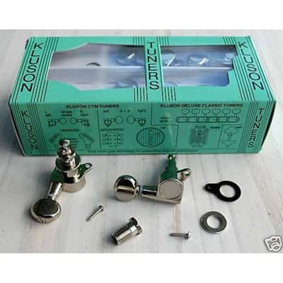 Kluson Nickel 6 in line Tuners, small rond butons, 1:18 MK6LN image 9