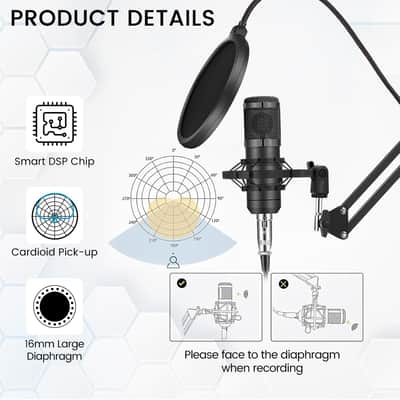 Podcast Equipment Bundle, Recording Studio Package with Podcast Microphone and Voice Changer, Live Sound Card - Audio Interface for Laptop Computer Vlog Living Broadcast Live Streaming YouTube TikTok image 3