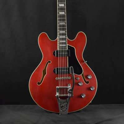 Eastman T64/V-RD Thinline Bigsby Antique Varnish Red Finish image 2