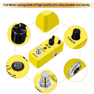 Rowin Analog Vintage Delay Guitar Effect Pedal image 5