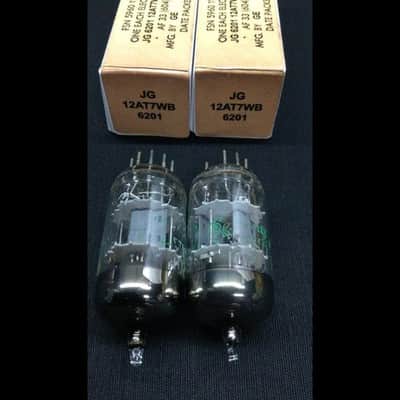 MATCHED PAIR GE JG 6201 12AT7 ECC81 Amp Audio VACUUM TUBES Tested 10.9538 image 3