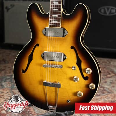 Epiphone Elitist 1965 Casino Hollow Body Electric Guitar - Vintage Sunburst with Hardshell Case - Used