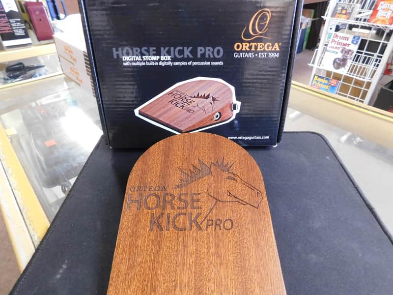 Ortega Horse Kick Pro Digital Percussion Stomp Box with 5 Samples 2010s - Dark Brown image 1