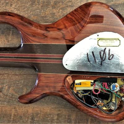 Tobias Signature 5 String Bass. 1990 Catalog Bass. Unique 1 of a Kind. Bubinga-Wenge image 12
