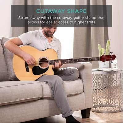 Full Size 4 String Acoustic Electric Bass Guitar Fretted Bass Guitar image 7
