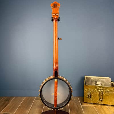 Starr Limited Edition 11" Cherry Rolled Brass Tone Ring 5-String Openback Banjo - Satin image 3
