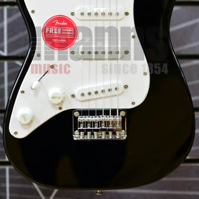 Fender Squier Mini Stratocaster Black Left-Handed Short-Scale Electric Guitar image 1