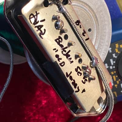 General Vintage Tone dog ear pickup jazz guitar   Old Jazzy GVT 1950s Belden old green magnetic wire hand wound  Metal image 7