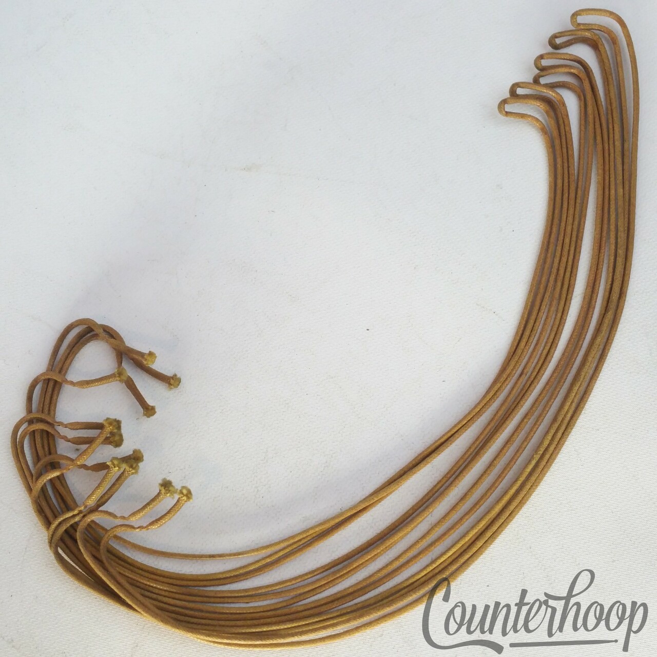 Leedy Braided Linen 14"Snare Drum Wires/12x 16"Strands Vintage 20s Natural USA* — main photograph