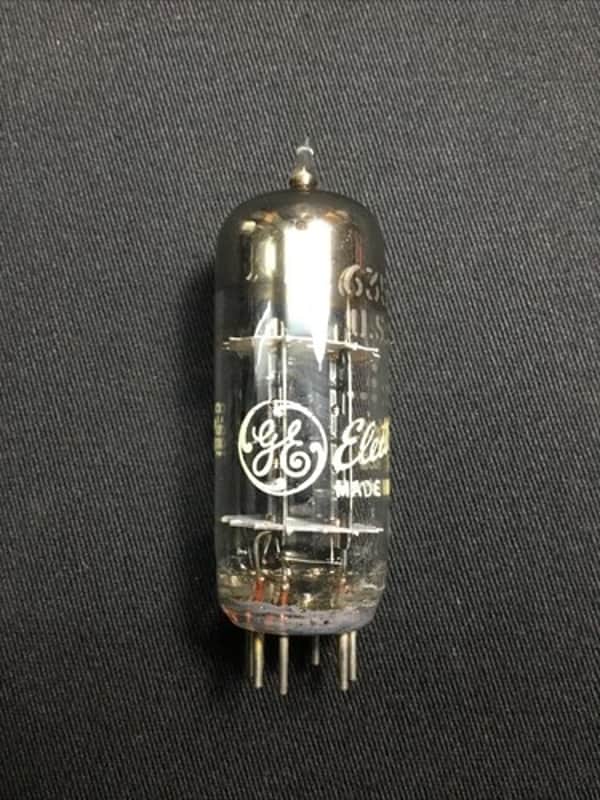 GE 6350 (12AU7 Sub) Black Plates AUDIO AMP VACUUM TUBE USA Tested 9.7113-D image 1
