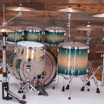 YAMAHA PHOENIX PHX 5 PIECE DRUM KIT, TEXTURED TURQUOISE SUNBURST image 17