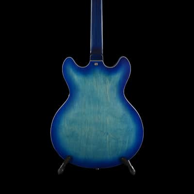 Unbranded  Double Cut Semi Hollow  2022 Ocean Blue With Hardshell Case image 3