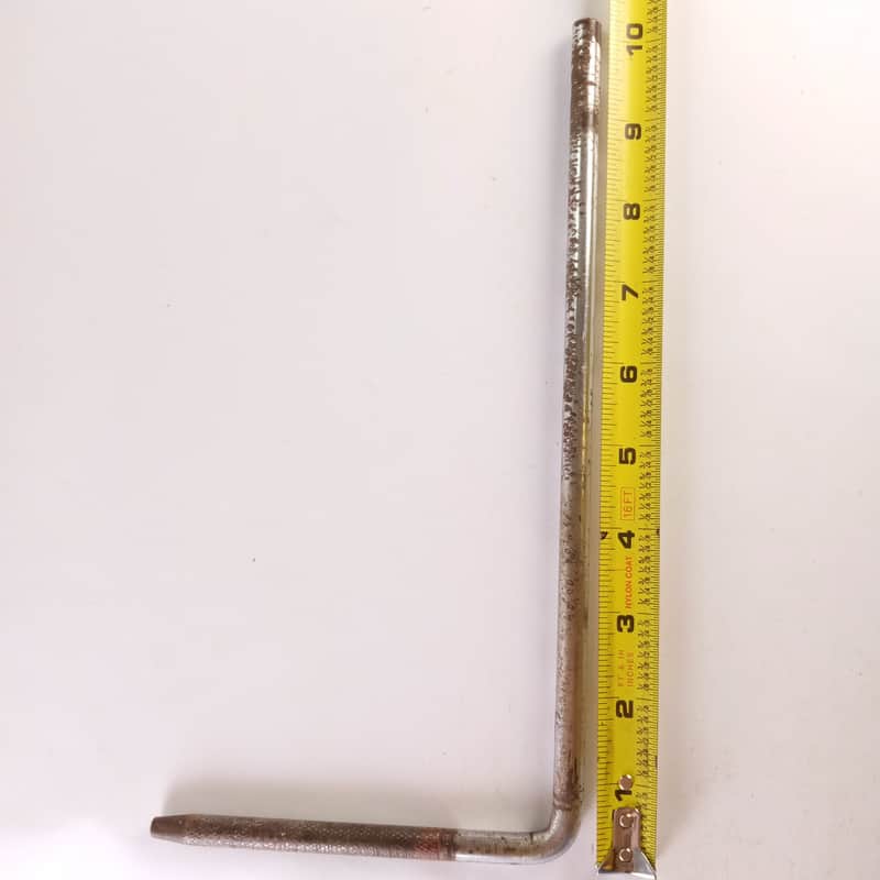 Ludwig Cymbal L-Arm Rod Nickel Vintage 50-60s Bass Drum Mount Holder 3/8x5.5x10" image 1