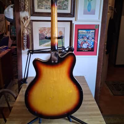 ~VINTAGE 1967 Kent Americana Sunburst Electric Hollowbody Guitar~ image 9