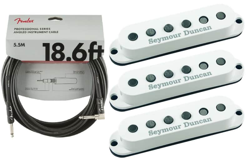Seymour Duncan Custom Staggered Strat White Set SSL-5 Calibrated Single Coil Set ( FREE FENDER 18FT) image 1