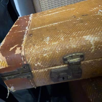 1954 Fender Champion Lap Steel 100% original pick up, electronics signed by “Gloria 5-4-54” & rare Tweed Case 1948 - 1955 - Mother of Pearl image 13