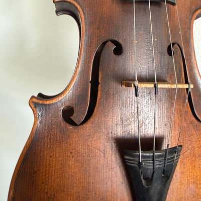 Antique German Violin, 4/4 Strad Copy, c. 1900 image 6